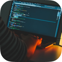 A lady training a student using a system